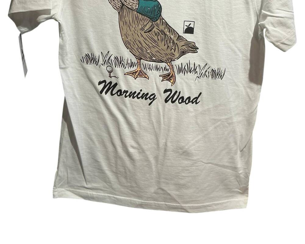 NEW FLOMOTION men's morning wood short sleeve tee in white